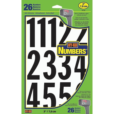 Hy-Ko 3 In. Self-Adhesive Assortment Numbers MM-4N26